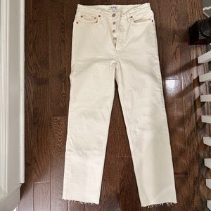Redone denim, off white/ beige / cream color jeans